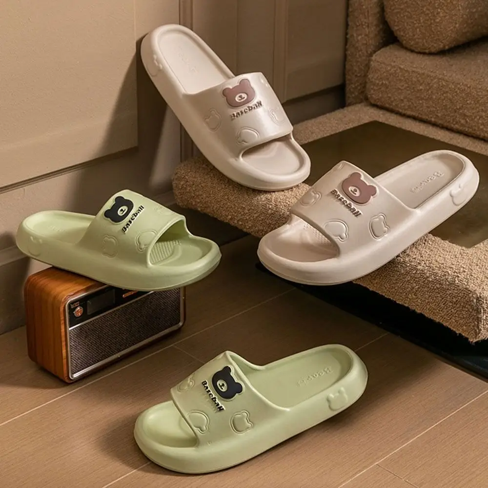 Shoes Non-Slip Simple Slippers Solid Color Soft EVA Slippers Open Toe Quick-drying Pillow Slides Beach