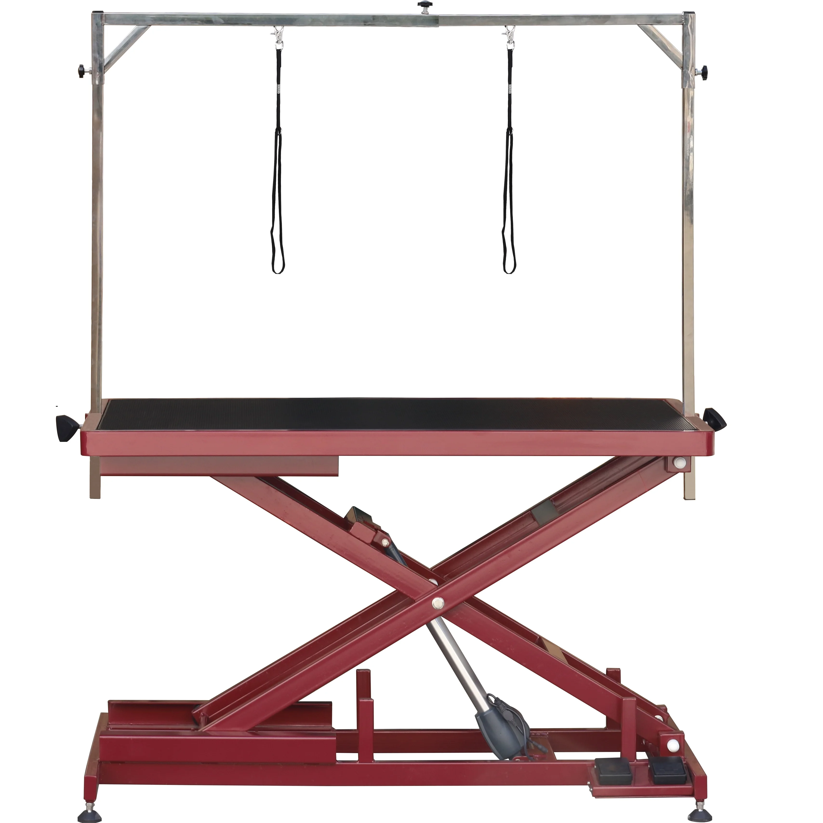 color Aeolus Low-Low Electric Lifting Table Purple and Red Lift Table Electric Stacker