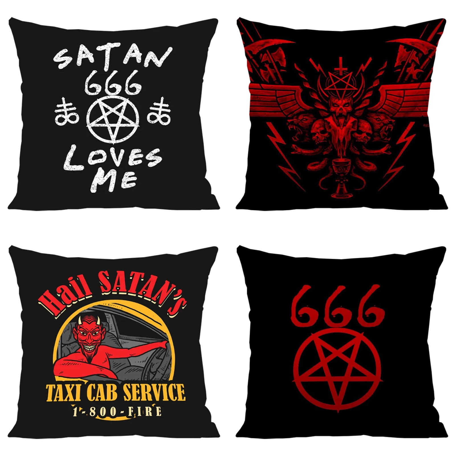 

Hail Satan Cover for Pillow Covers Decorative Luxury Cushion Cover Pillowcases for Pillows 45x45 Cushions Covers Home Decor Bed