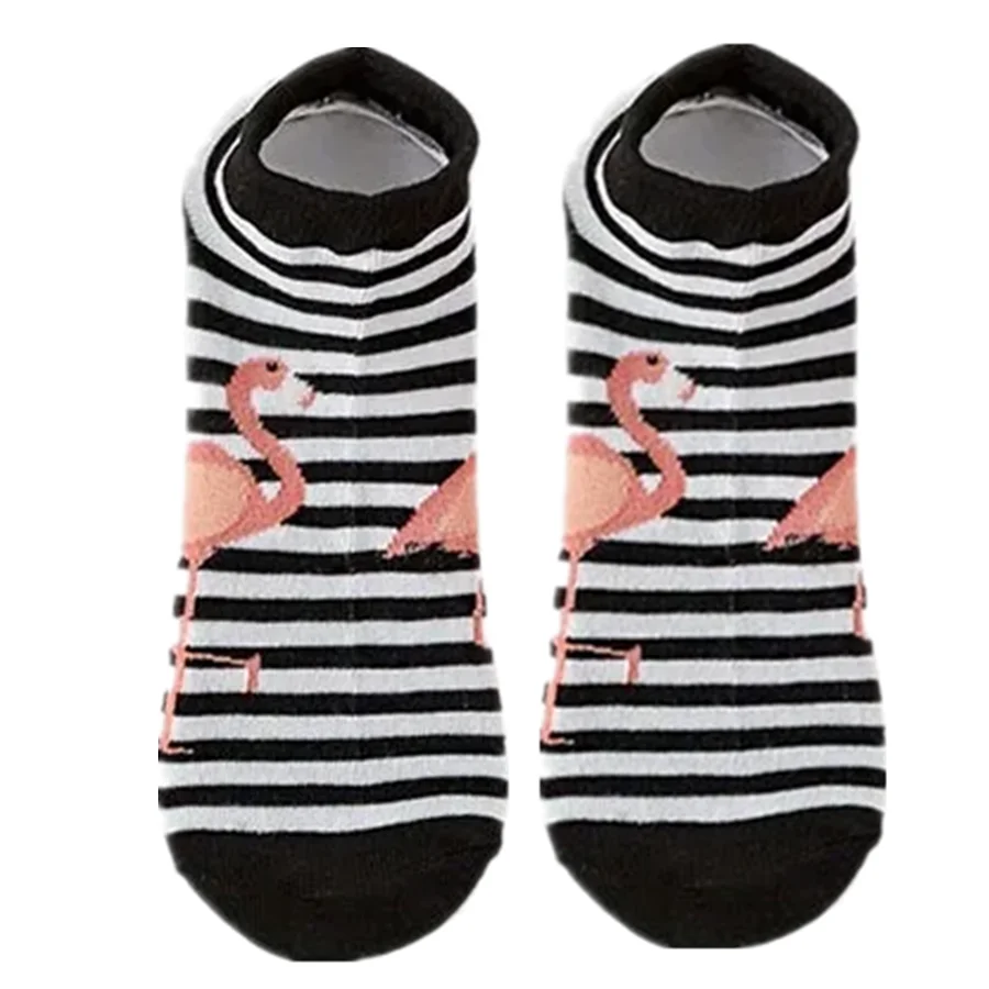 Flamingo Novelty Happy Men Women Crew Short Socks Street Style Designer Hip Hop Funny Socks for Basketball Skateboard