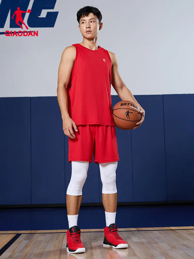 

QIAODAN Men Basketball Jersey Two Piece Set 2026 Summer Breathable Moisture Wicking Sleeveless Tank Tops And Shorts XNT33242145R