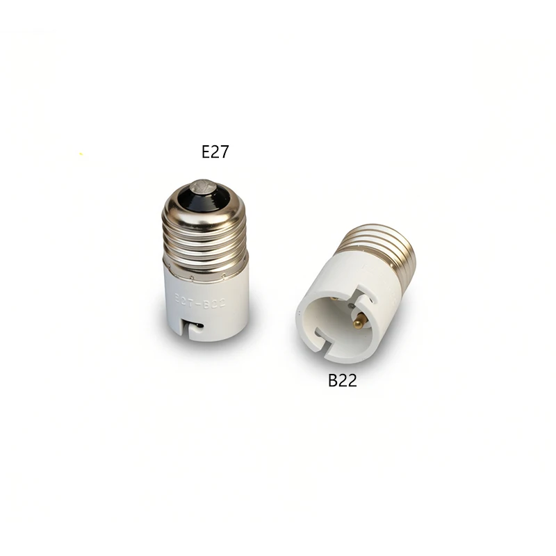 B22 to E27 Lamp Holder Adapter – Bayonet to Screw Socket Converter for LED Bulb, 60W Max, 100°C Heat Resistant, No Tools Needed