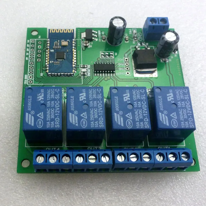 

4 Channel Bluetooth Relay CE028 12V Control Switch Remote for Motor LED Light Lock NET - Android Mobile Compatible