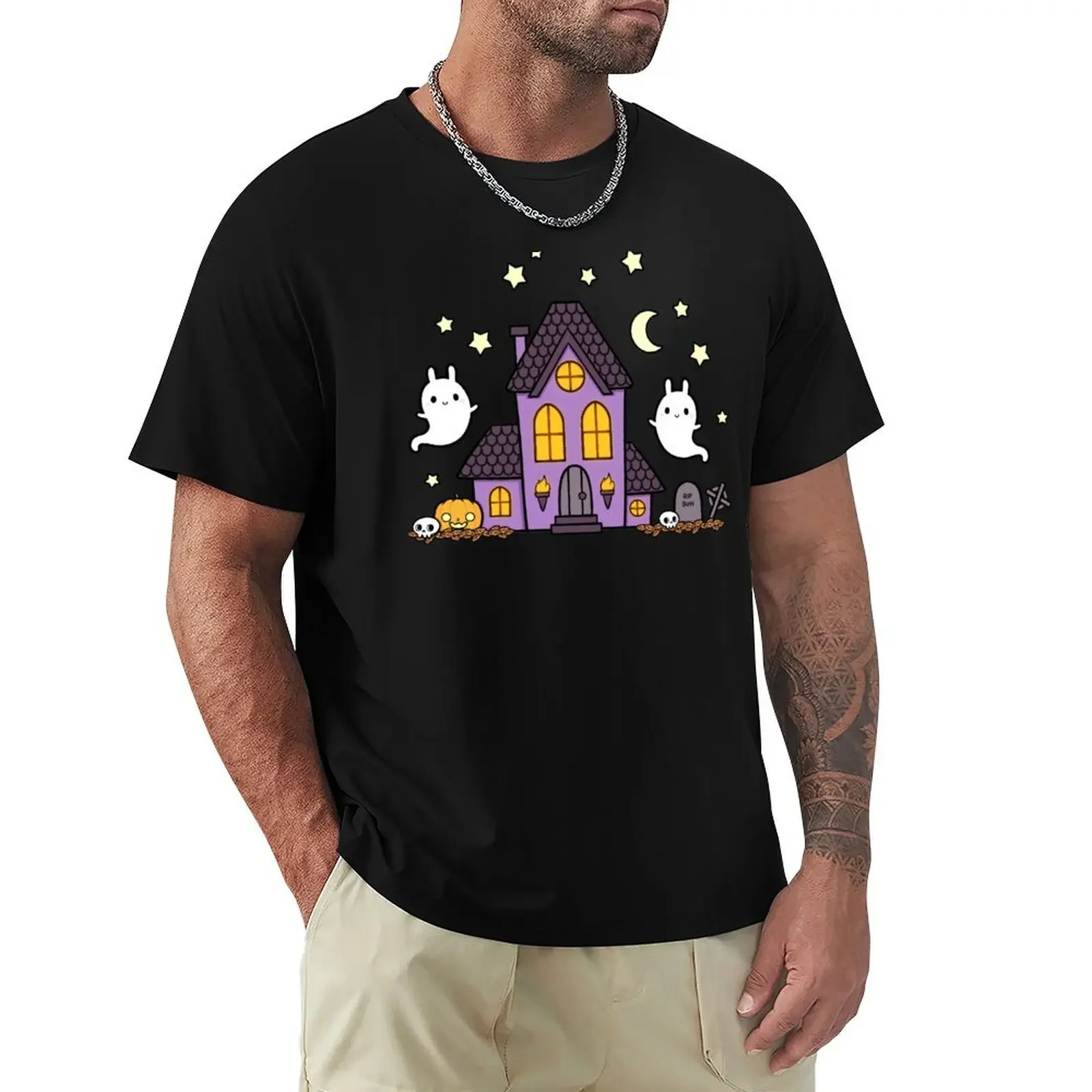 

Home Sweet Haunted Home Nikury T-shirt funnys oversizeds t shirts for men cotton