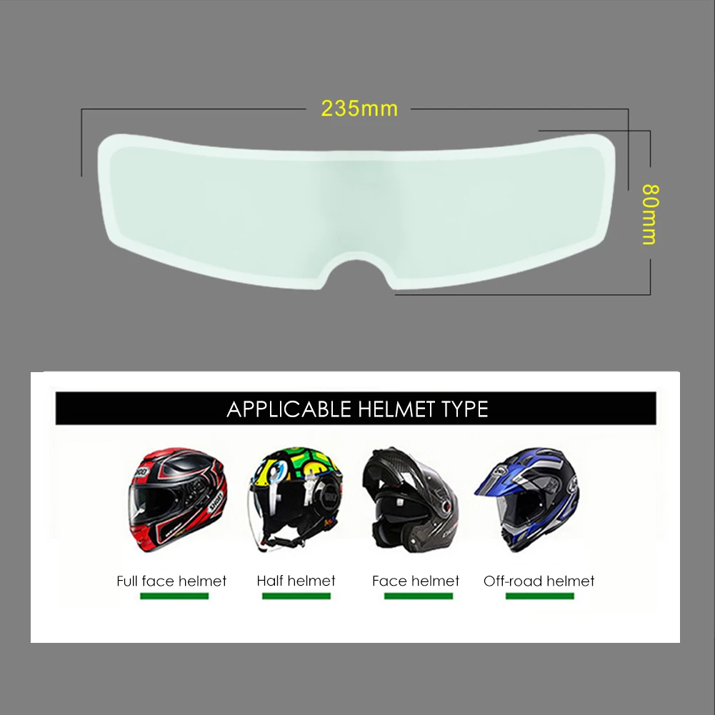 Practical Anti Fog Film for Motorcycle Helmet Visor Nano Coating PET Multi-functional Classic Fog Resistant Film