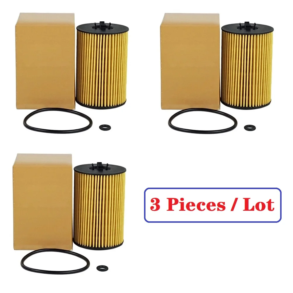 3 X Engine Oil Filter for Audi Seat Skoda VW 1.6 / 2.0 TDI OE# 03N115466, 03N115562, 03N115562B, 03N115466A, E340HD247,HU7020z