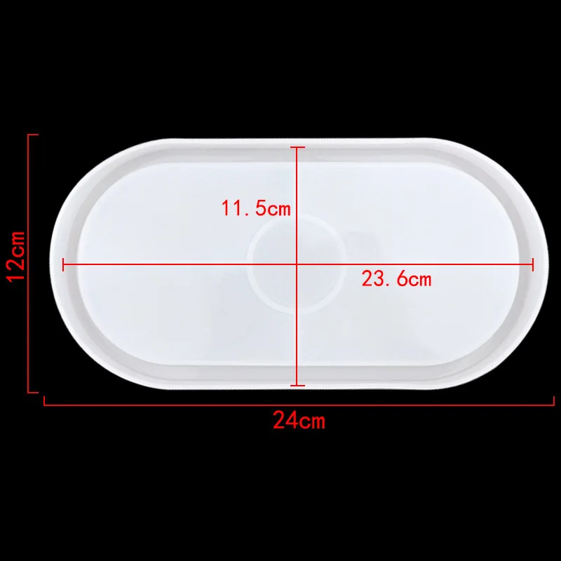 Large Oval Coaster DIY Epoxy Decorative Tool, Silicone Coaster Mold XG1160