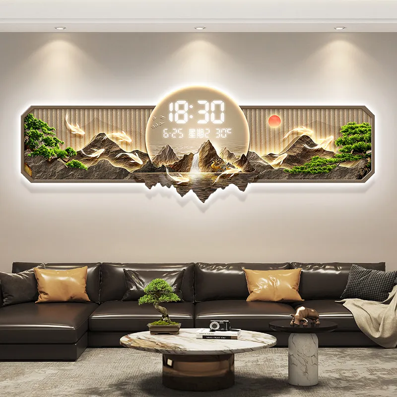 

Luxury Aesthetic Wall Clocks Creative Minimalist Digital Living Room Clock Wall Art Mural Fashion Horloge Murale Home Design