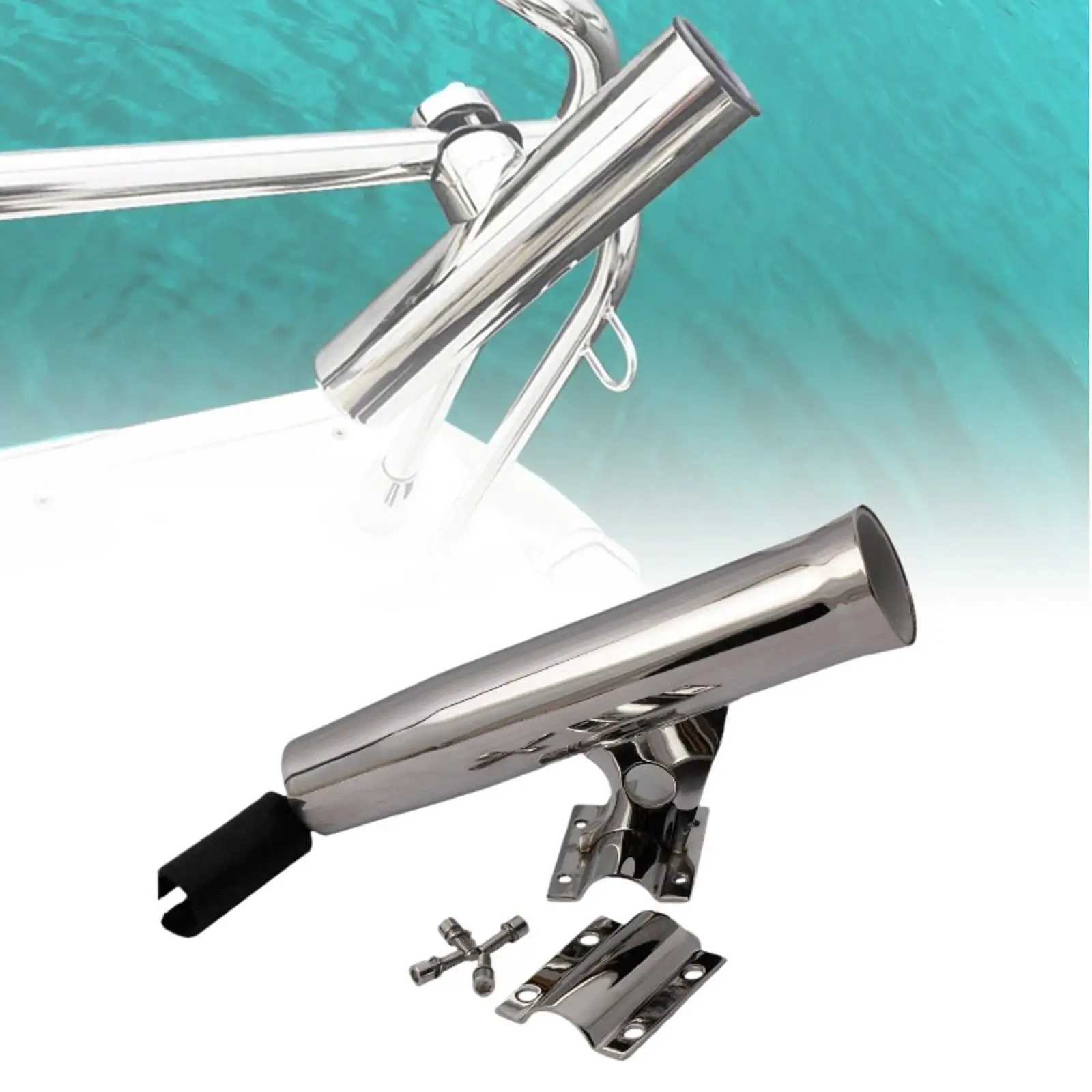 

Clamp on Fishing Rod Holder Boat Accessories,Sturdy,Versatile,Bracket,Hardware,Rail Mounting Stainless Steel for Marine Yacht