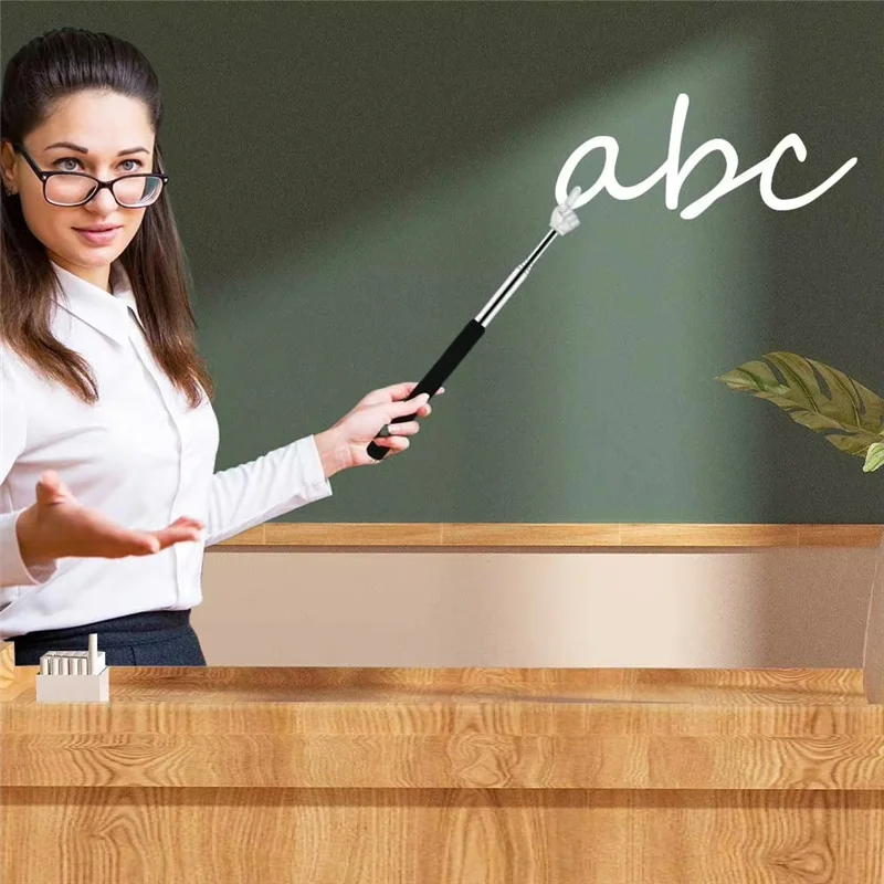 A13E-عصا تعليمية متعددة الوظائف 10 قطعة أعواد مؤشر المعلم تصميم إصبع قضيب تليسكوبي