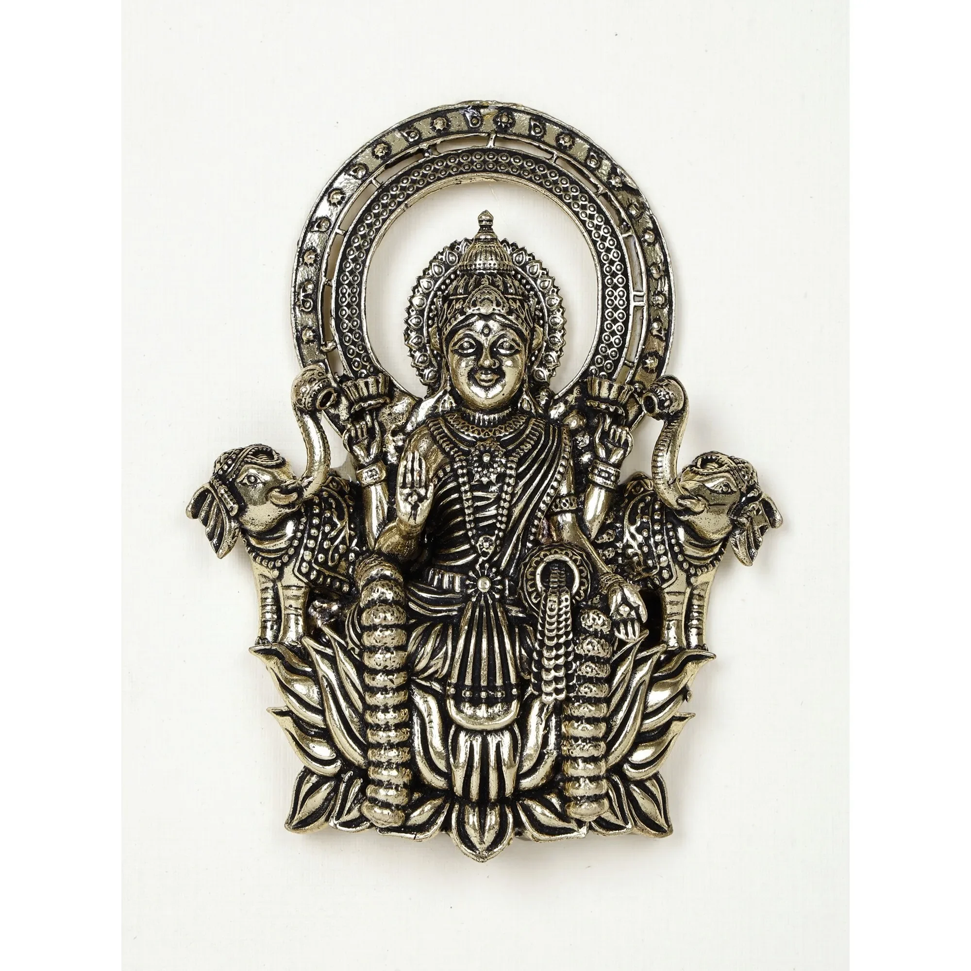 Muse Wood Frame Brass Sculpture Wall Hanging Statue