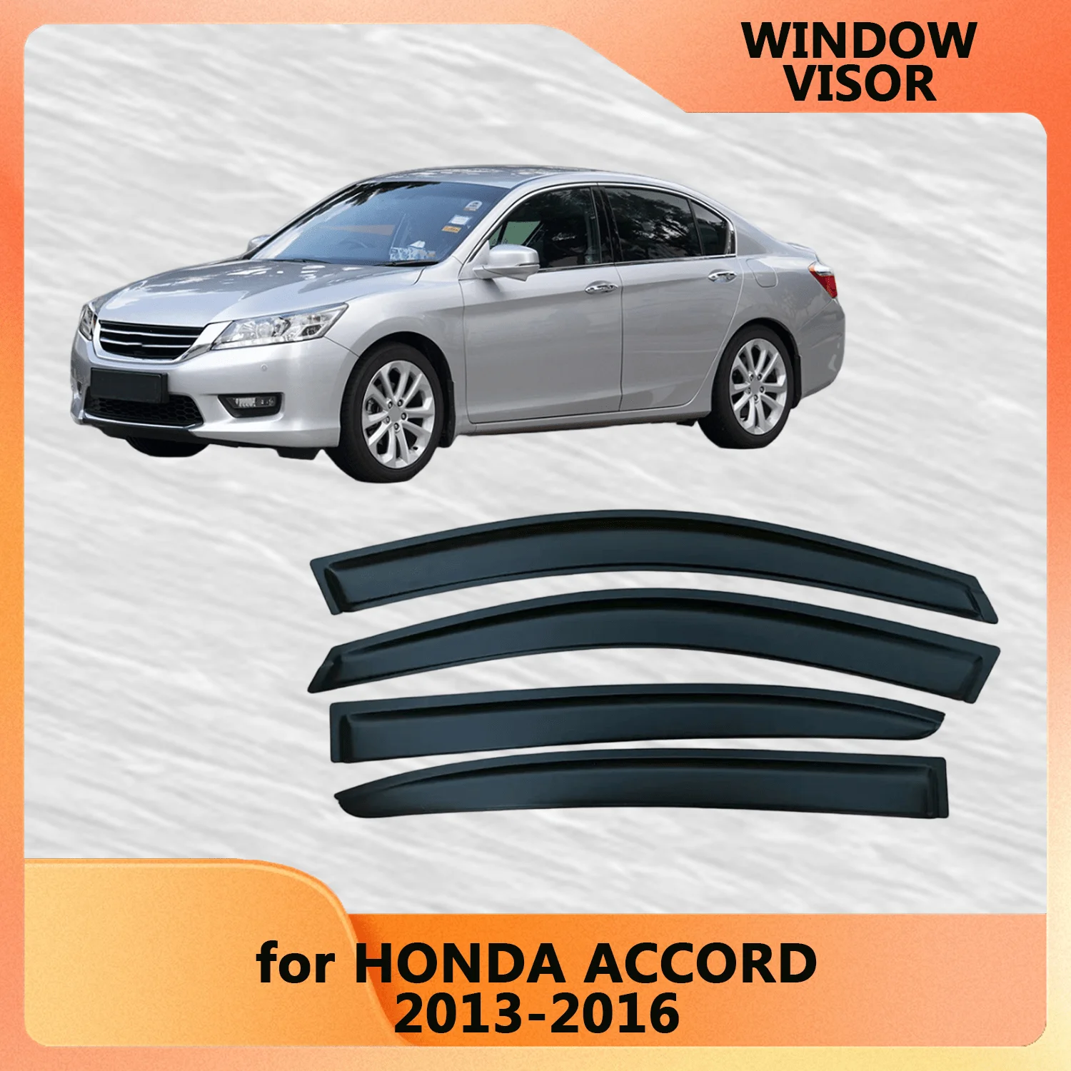 

Window Visor for HONDA ACCORD 2013 2014 2015 2016 Wind Deflectors Rain Guards Door Visor Vent Shades