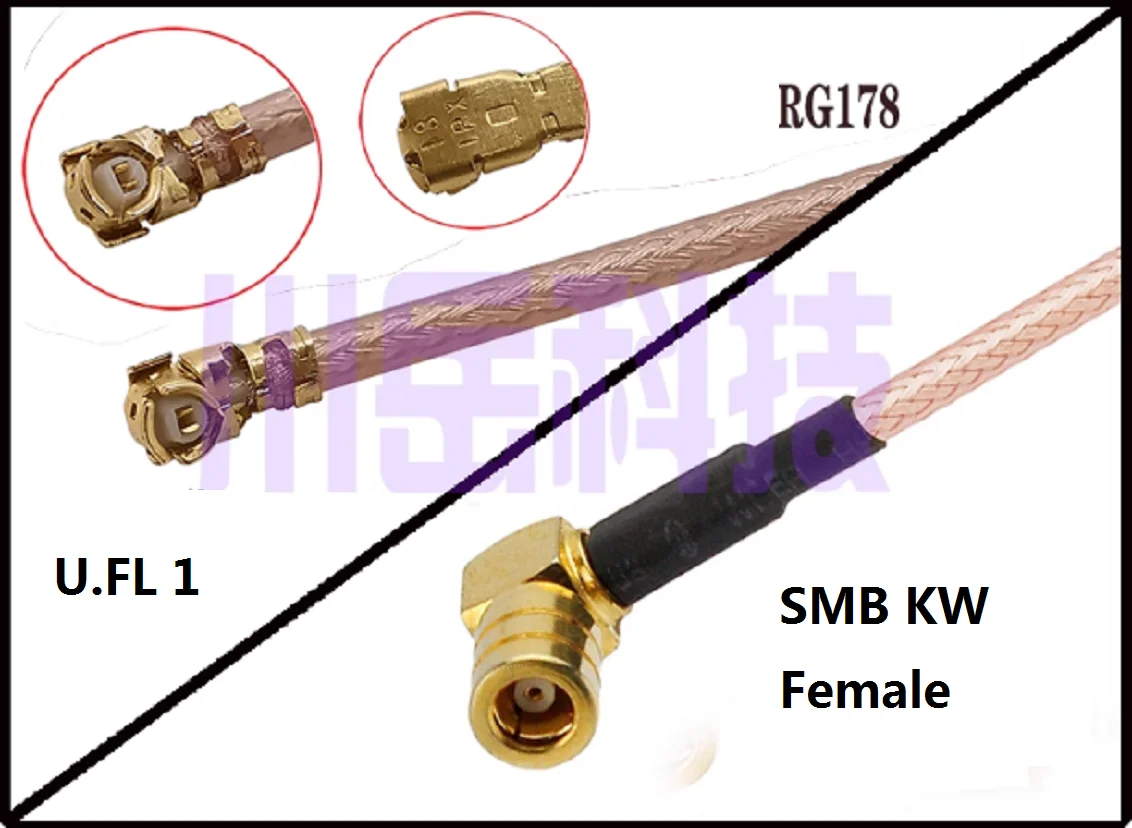 1/10PCS SMB female to U.fl 1 Mhf4 extension SMB male to u.fl1  mhf4 rg178 1.13 0.81cable SMB  Bulkhead O-Ring RF Pigtail Cable