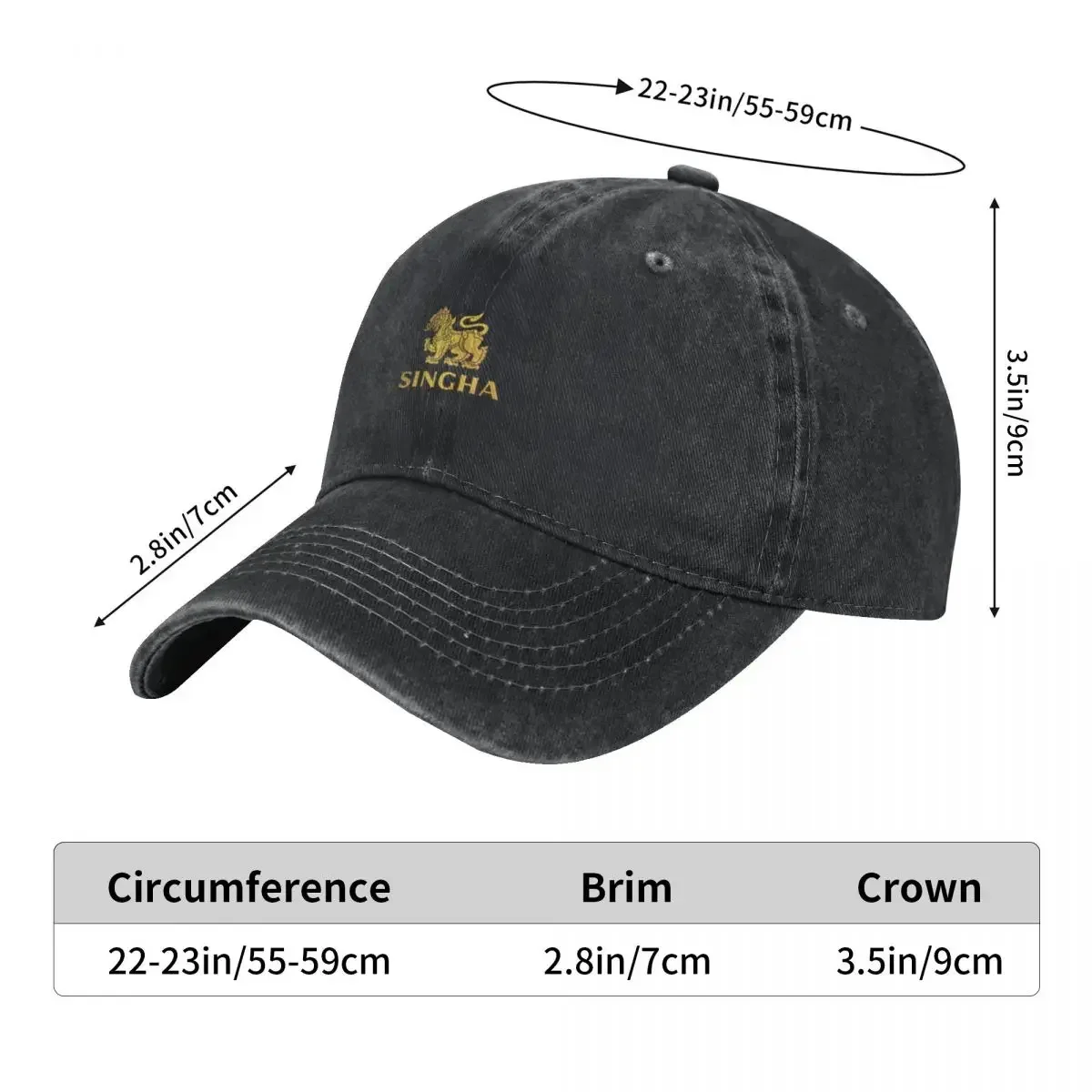 singha beer Classic Baseball Cap funny hat Vintage Male hat Beach Bag Luxury Woman Men's