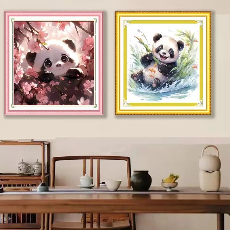 

Набор для вышивки крестиком с изображением милой панды 11CT