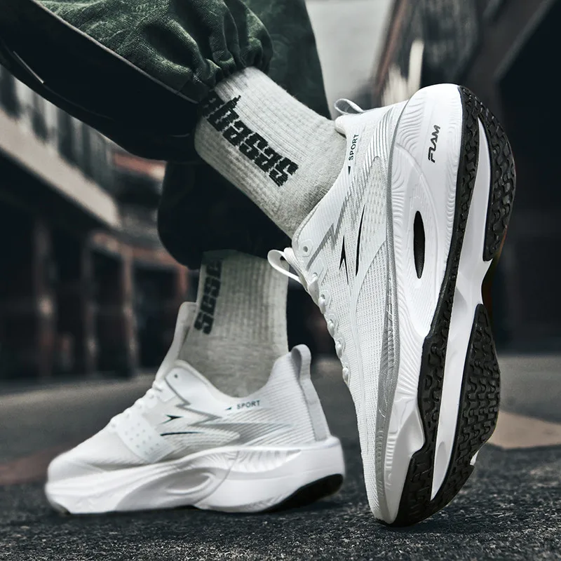 احذية الجري الرجالية تنفس الدانتيل متابعة لوحة الكربون أحذية رياضية الرجال مريحة مقاومة للاهتراء المضادة للانزلاق أحذية رياضية كاجوال الرجال #3