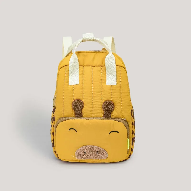

2026 New Cute 3D Giraffe Children Backpack Soft Fashion School Bag Cartoon Casual Backpack for Boys and Girls