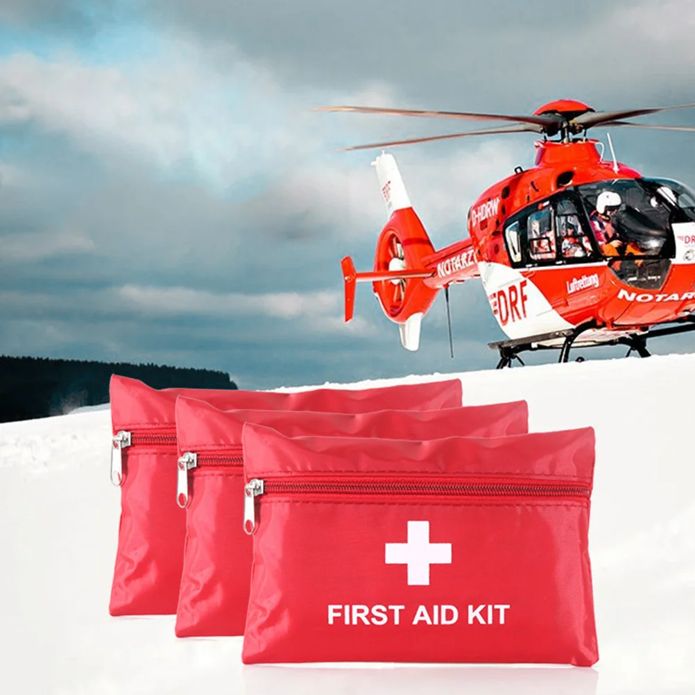 5 قطعة حقيبة الطوارئ الحمراء الإسعافات الأولية تخزين الحقيبة المنظم الصغيرة المحمولة للمشي في الهواء الطلق التخييم السفر اللوازم الطبية