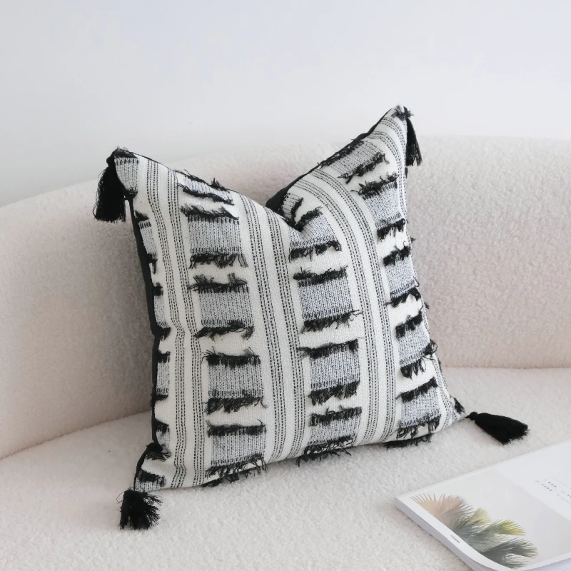 

30x50/45x45CM Grey Throw Pillow Cover Light Luxury French Decorative Pillowcase Living Room Sofa Cushion Cover 2025 New