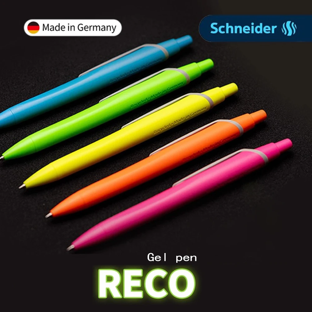 

Гелевая ручка Schneider Reco Line, высокоэстетическая ручка-роллер, быстросохнущая, 0,5 мм, канцелярские принадлежности Kawaii для школы