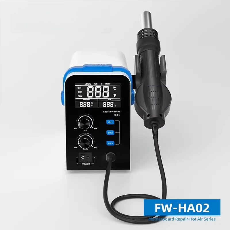 HA-02 Cyclone Hot Air Gun Welding Table Digital Display Constant Temperature Adjustable Mobile Phone Computer Circuit Board
