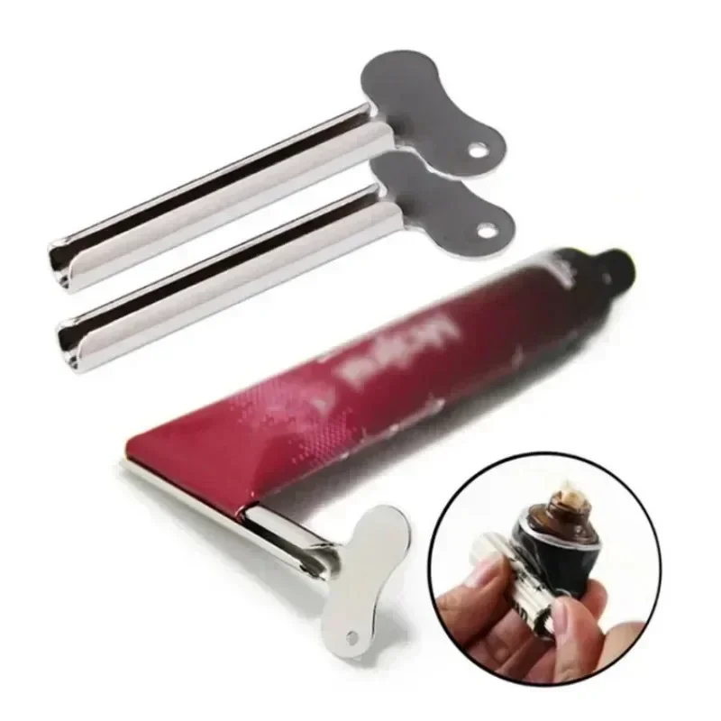 Stainless Steel Toothpaste Tube Squeezers Metal Key Toothpaste Squeezers for Bathroom Hair Dye Cosmetic Tubes