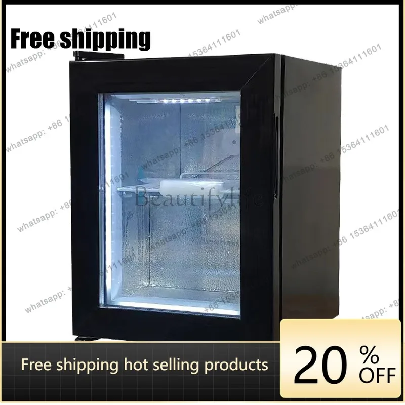 Single door compressor refrigeration glass door fully frozen small refrigerator 21 liters