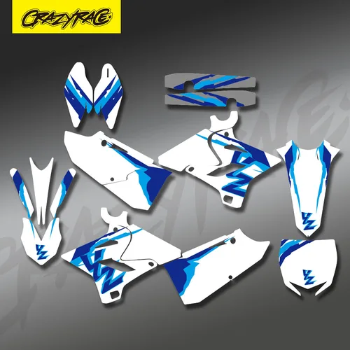 Imagen 2 del producto Calcomanías gráficas de fondo de Motocross, Kit de pegatinas para YAMAHA YZ125 YZ250 125 YZ 2015 2016 2017 2018 2019 2020 2021 250YZ personalizado