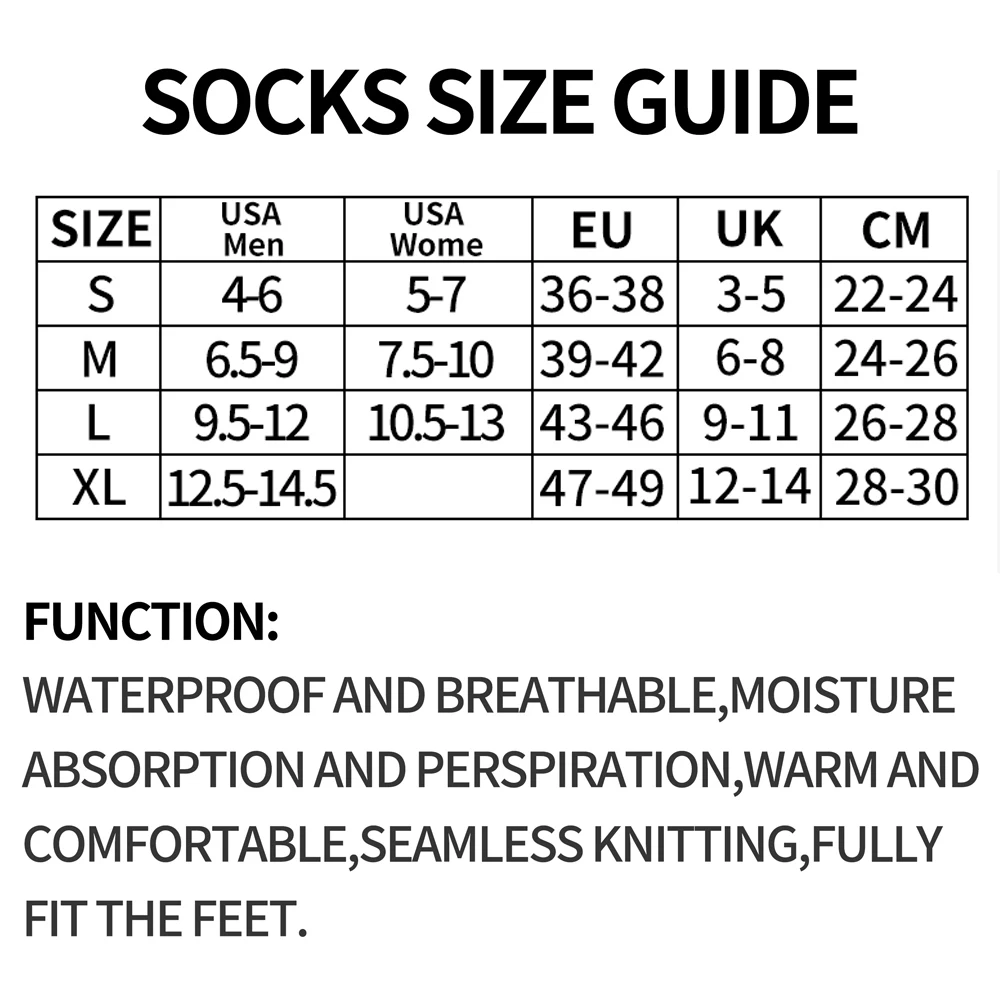 SEALSHELL Waterproof Socks，Hiking Fishing Cycling Skiing Wading Camping Sport Socks for Men and Women