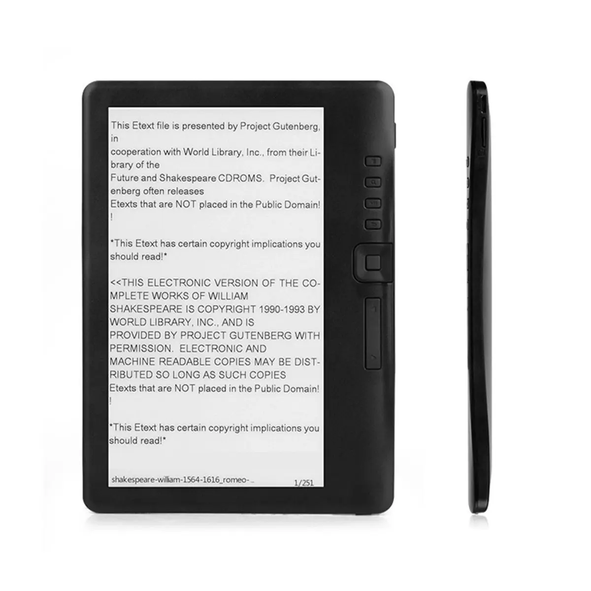 DT90 New Portable 7inch Ebook Reader Colorful Screen Supports Memory Card Digital Book Read E‑Book Reader Reader 4G
