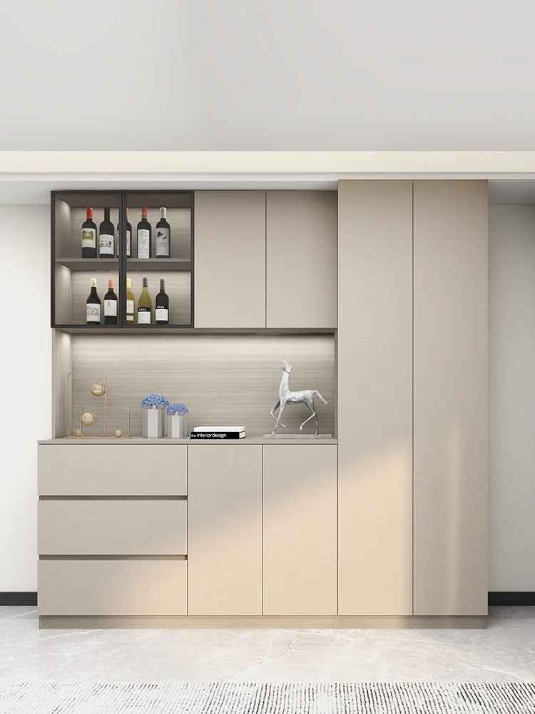 

Side cabinet wine integrated wall high high-end kitchen cabinet locker