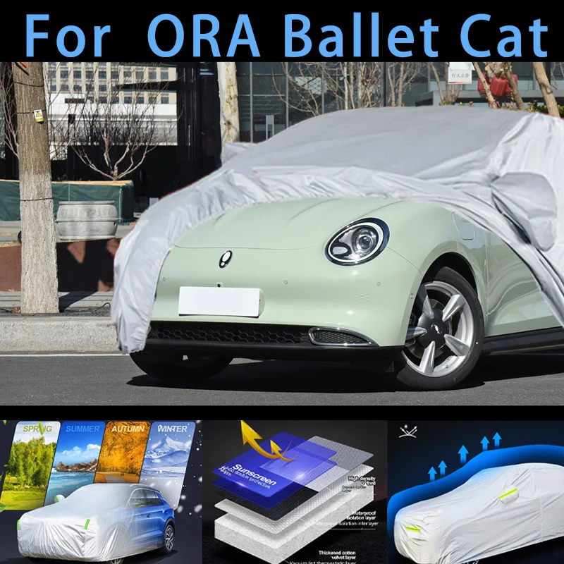 

For ORA Ballet Cat Car protective cover,sun protection,rain protection, UV protection,dust prevention auto paint protective