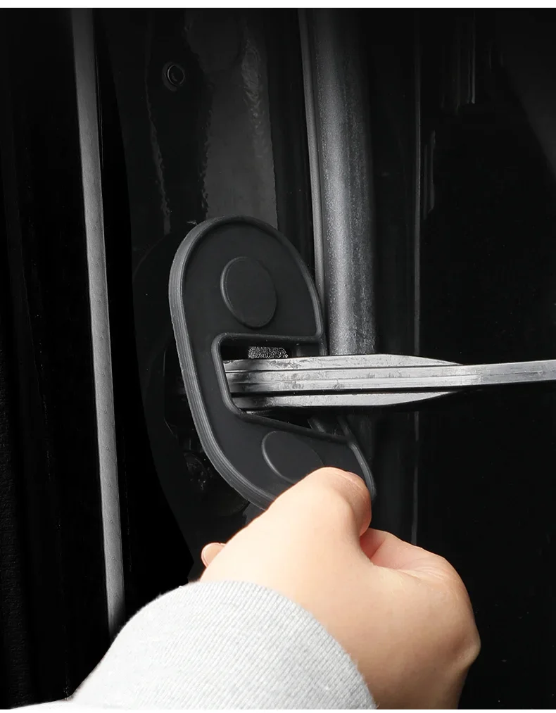For Audi A3 8V 8Y A4 B9 A6 C8 2014-2025 Silicone Door Check Arm Protector Pad Door Limiter Cover 4PCS Accessories