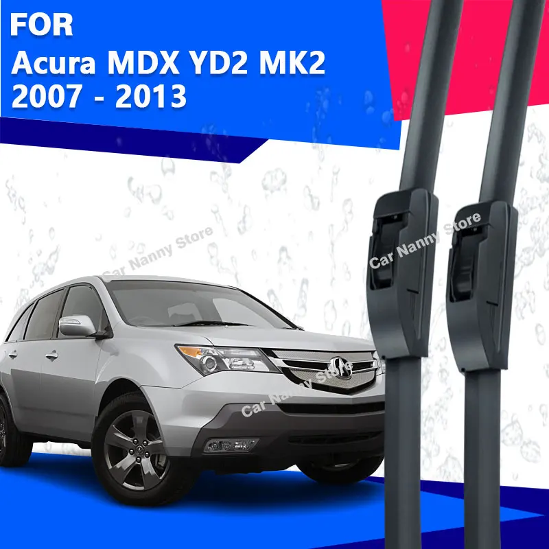 

Щетки лобового стекла для Acura MDX YD2 MK2 2007-2013, автомобильные дворники, резиновая полоса, мягкая резина, 2008 2009 2010
