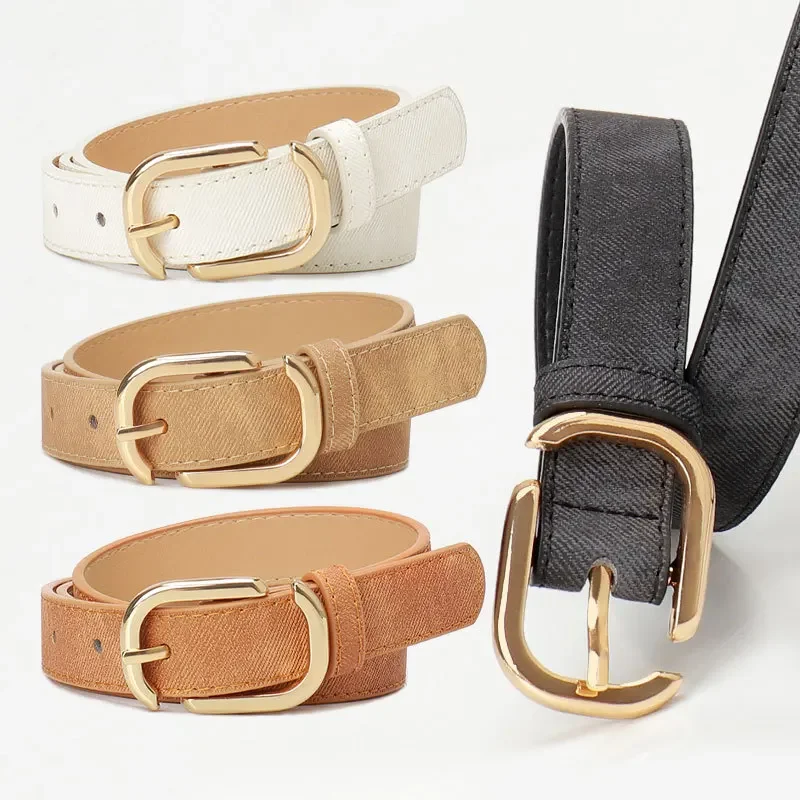 Ceinture en jean en similicuir pour femme, mode simple, polyvalente, légère, luxe, version coréenne, nouveau