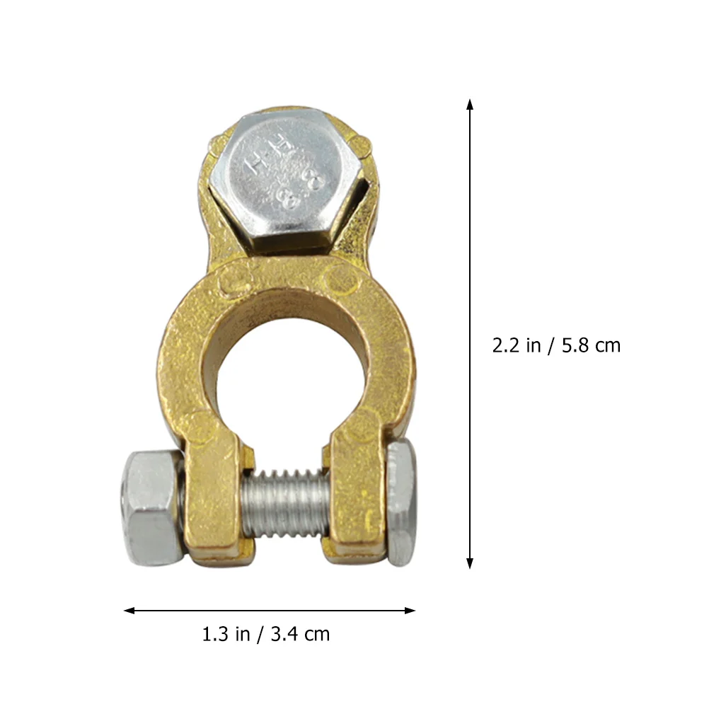 

1 Pair Terminal Connectors Brass Clamps For Car Boat Rv Truck Heavy Duty Conductive Automotive Electrical Accessories