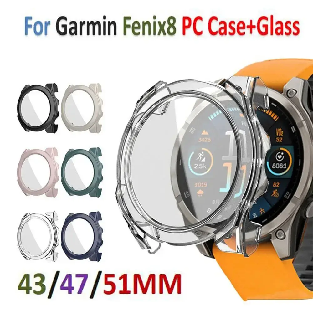 Case For Garmin Fenix 8 43mm 47mm 51mm,Anti-Scratch Protector Shell Bumper Protective Cover For Garmin Fenix 8 Watch Accessories