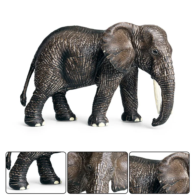 Oenux Afrikanische Wilde Tiere Elefanten Modell Simulation Große Mammut Action-figuren Figur PVC Pädagogisches Spielzeug Für Kinder Geschenk – Detail 12