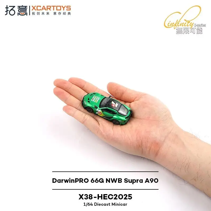 In Stock XCARTOYS 1/64 POPRACE DarwinPRO 66GNWB 7‑Up Supra Racing Car Set Alloy Die‑cast Model Collectible Display Ornament