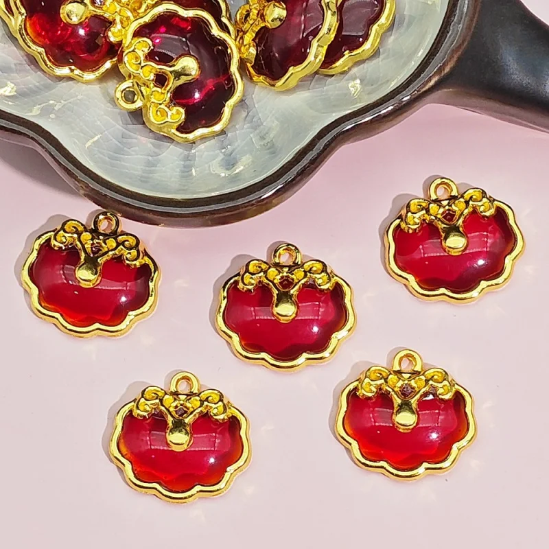 20pc Set Alloy Glaze Peace Buckle Jade Buckle Pendant HandmadediyWoven Bracelet Small Material