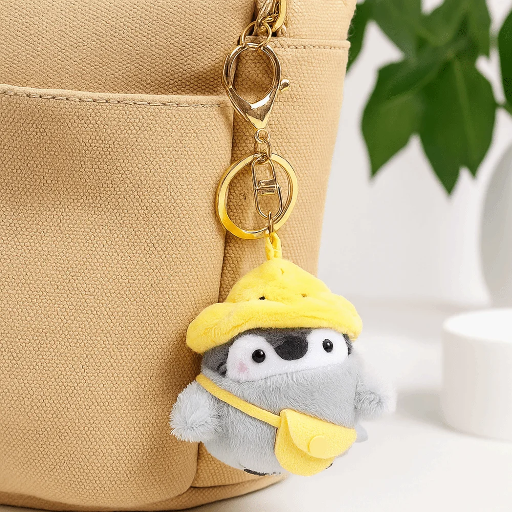 PP algodón pingüino muñeca bolsa colgante colección cómodo pingüino llavero de felpa colgante esponjoso llavero de pingüino de peluche