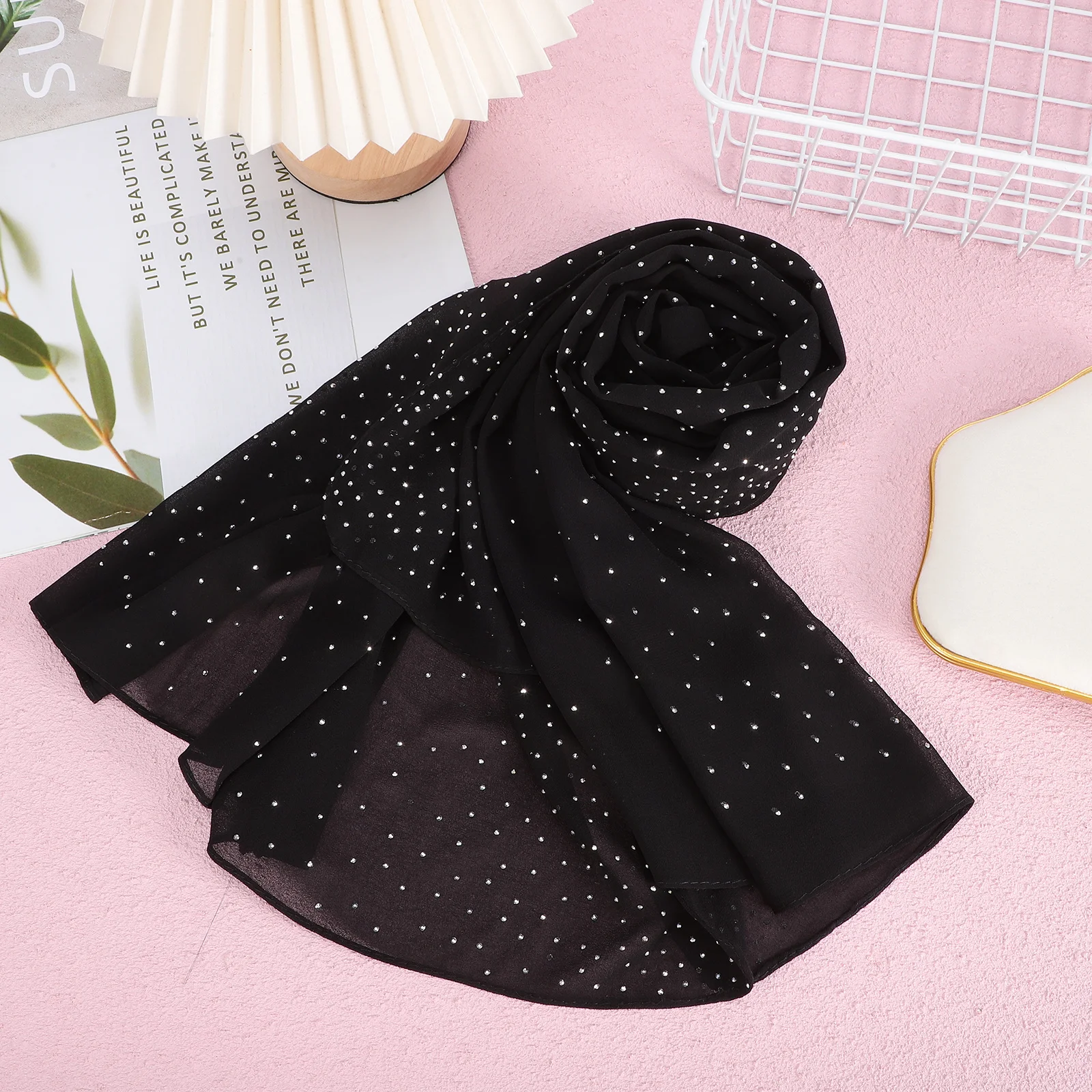 

Женская шифоновая накидка со стразами, украшенная стразами, накидка для свадьбы, вечера, официальных мероприятий, блестящий шарф, шаль, женская накидка