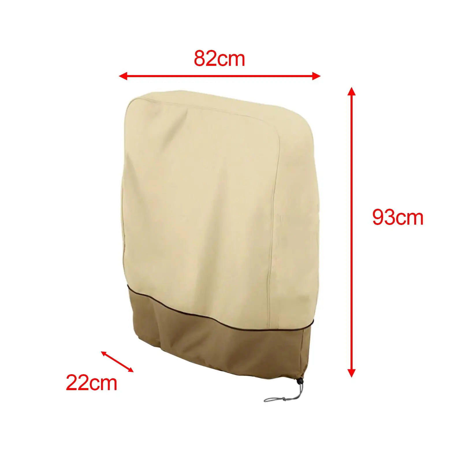 Folding Lounge Chair Cover Windproof Drawstring Sunproof Shelter Stacking Patio Chair Cover for Garden Garage Outdoor Lawn Yard