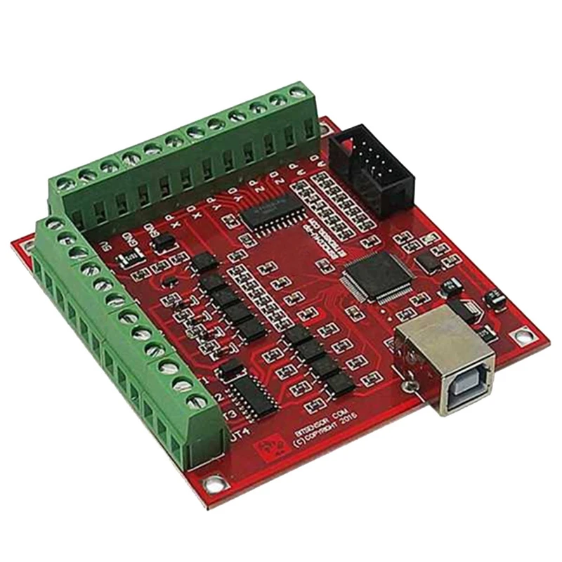 Kit di accessori per sistema di controllo CNC 1xred Breakout Board 4 Axis Interface Driver Motion Controller + 4X Driver per motore passo-passo 2 dm542
