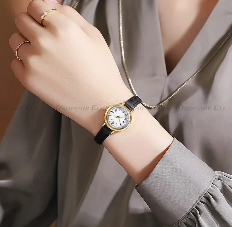 Relojes sencillos Para Mujer, relojes con correa redonda pequeña Para Mujer, relojes de pulsera de cuarzo, Reloj de regalo Para Mujer, Reloj Para Mujer