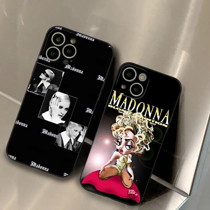 Madonna 80s Phone Case FOR IPhone 14 13 11 12 Pro 8 7 Plus X 13 Pro MAX XR XS MINI Black Covers