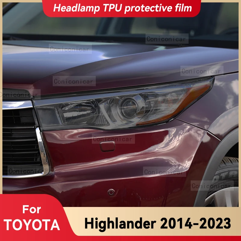 

Для TOYOTA Highlander 2014-2023 2022, автомобильная фара, черный цвет, цвет заднего вида, цвет меняется, стикер, аксессуары