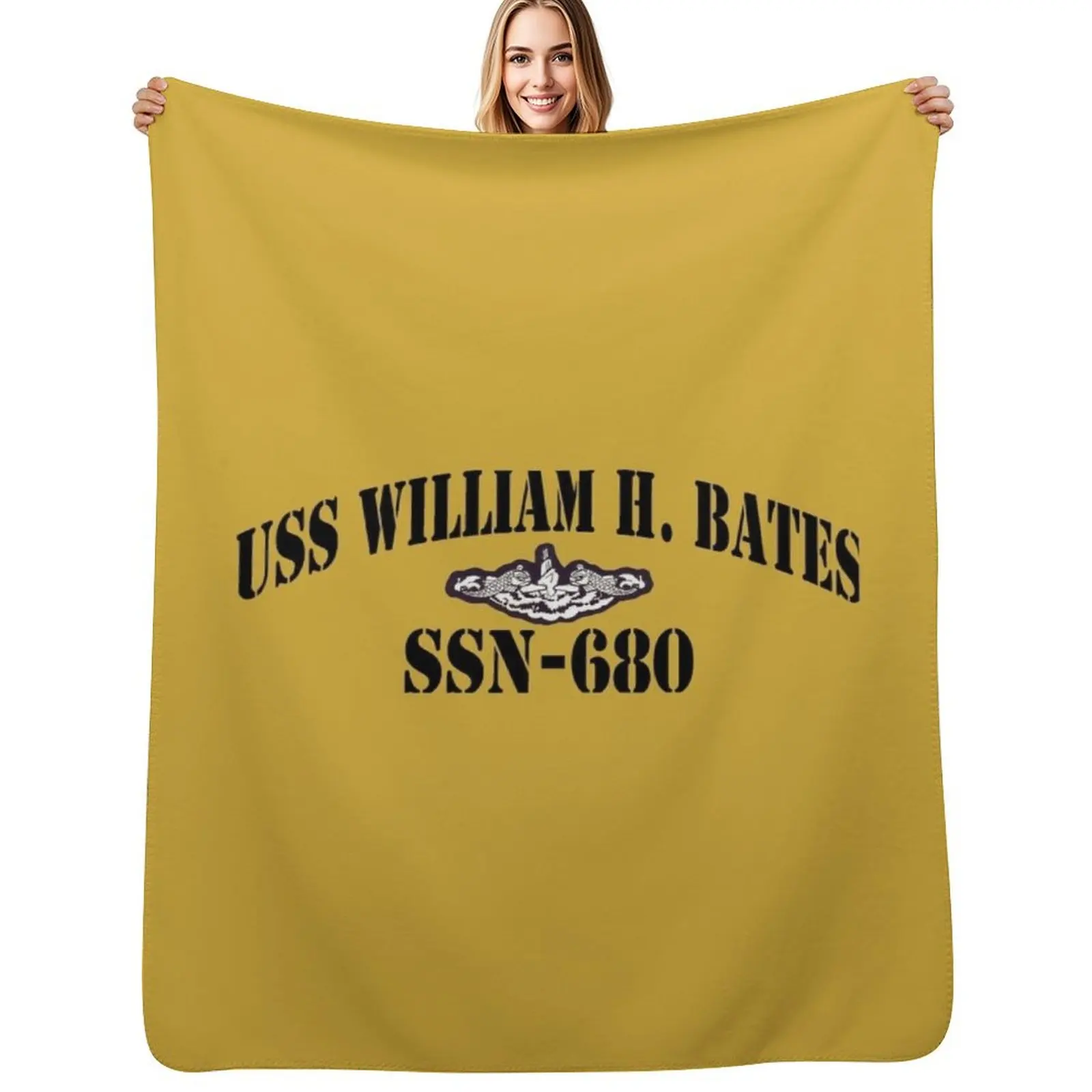 USS WILLIAM H. BATES (SSN-680) SHIP'S STORE Throw Blanket halloween Luxury Nap Cute Heavy Blankets