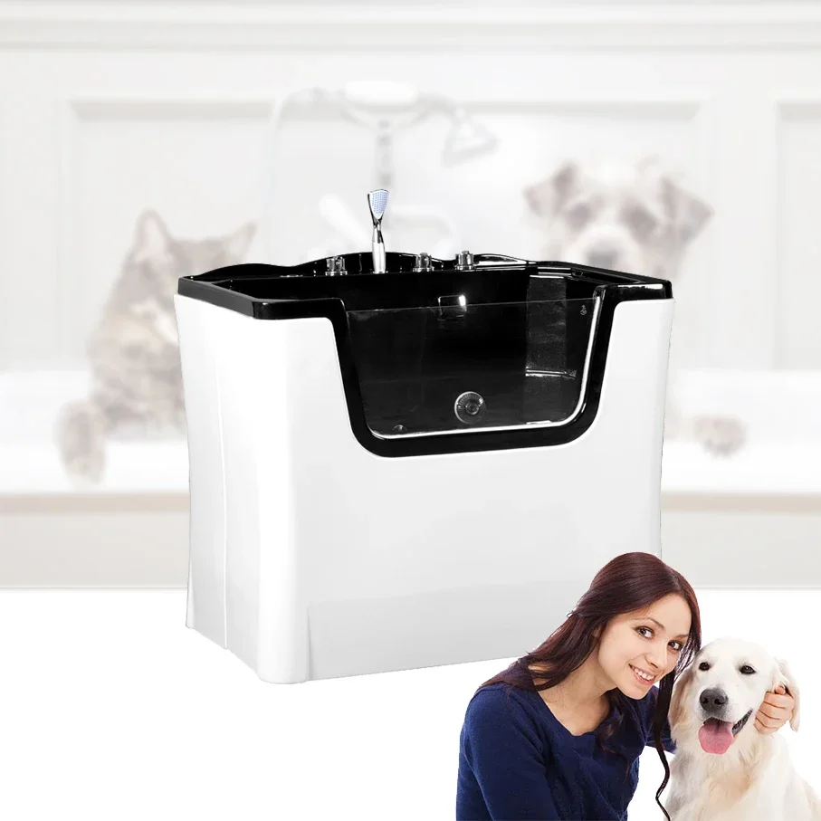 Hot sale pet bubble ozone spa bathtub dog grooming standing multi-function bathing tub cat wash station electric pet-bathtub