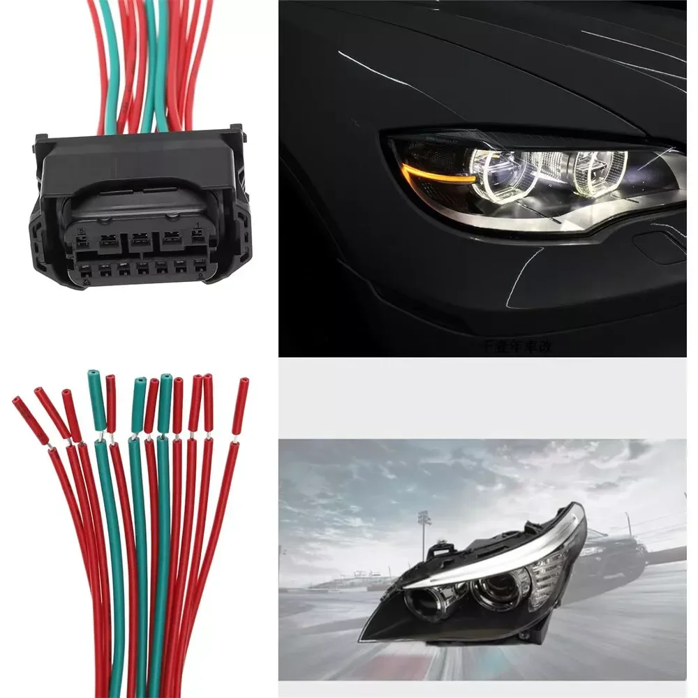 Car Accessories 12 Pin Car Headlight Halogen Bulbs Plug Wiring Harness for BMW F20 F30 E64 E90 E92 61132359991 Car Lights Wire